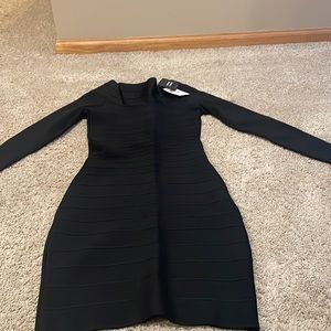 Herve Leger by Max Azria Black bodycon pencil dress
